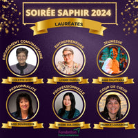 Lynne Dupuis de LMDSolutions remporte le prestigieux prix de l'Entrepreneure de l'année à la Soirée Saphir